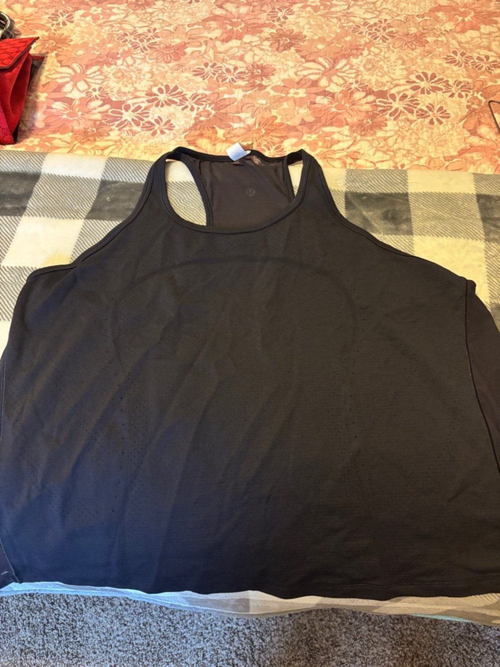 lululemon athletica Black Mesh Racerback Tank Top